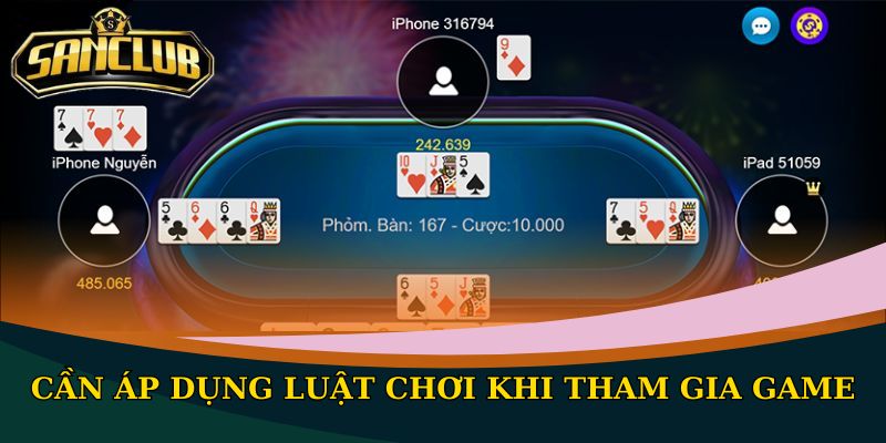 Cần áp dụng luật chơi khi tham gia game